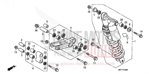 REAR CUSHION XL700VAB de 2011